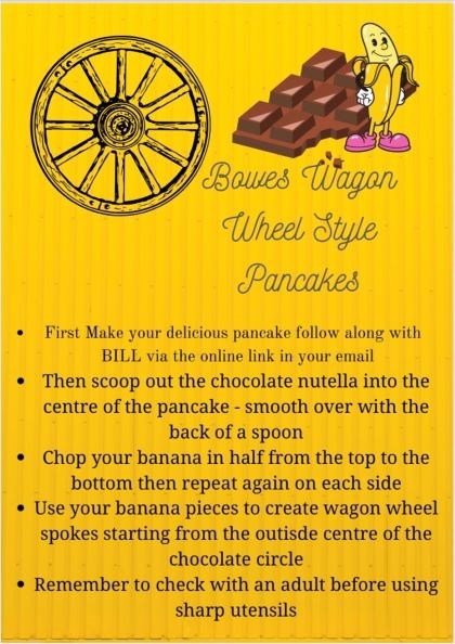 Wagon Wheel pancake instructions