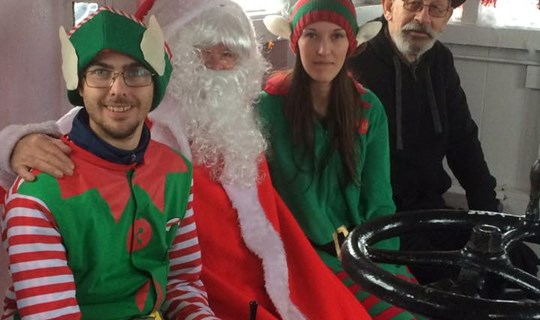 Santa visits Bowes Railway